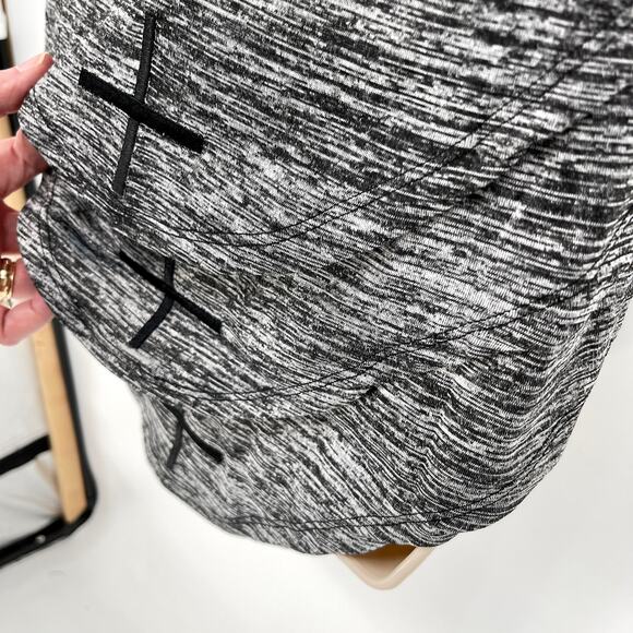 Homme + Femme NEW Womens Triple Layer CrossT-Shirt Sz S Heather Gray - Picture 8 of 11